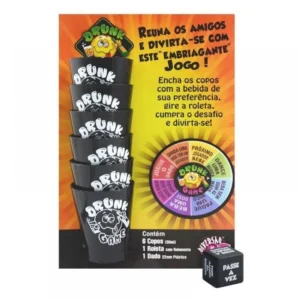 Drunk Game Jogo Roleta Com 06 Copos Diversão