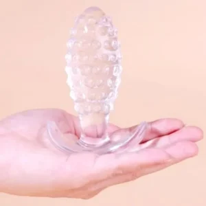 PLUG ANAL EM SILICONE COM TEXTURA DE BOLINHA