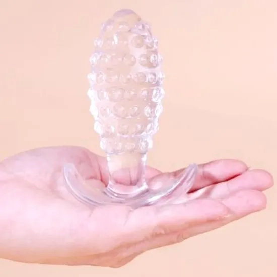 PLUG ANAL EM SILICONE COM TEXTURA DE BOLINHA