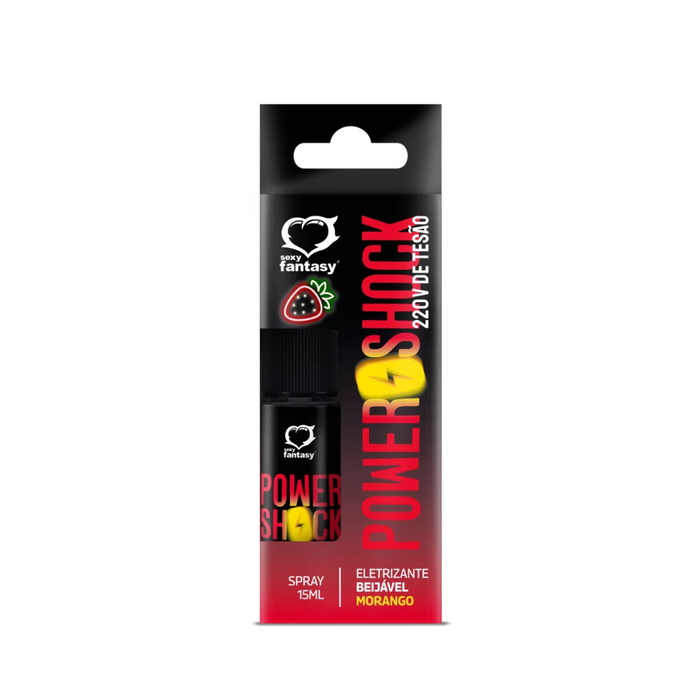 POWER SHOCK 220V DE TENSAO SPRAY BEIJAVEL ELETRIZANTE 15ML